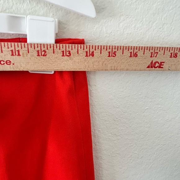 Pearl by Lela Rose Red Susie Tapered Ankle Minimalist Pants SZ 2 - Picture 6 of 9